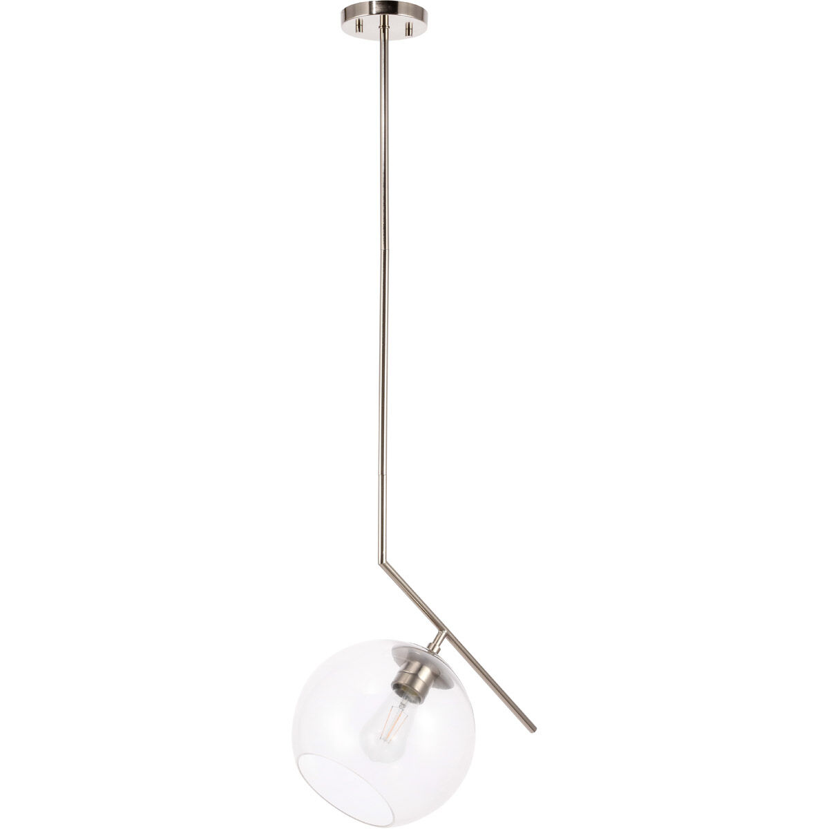 Monroe 1 Light 10 inch Chrome Pendant Ceiling Light