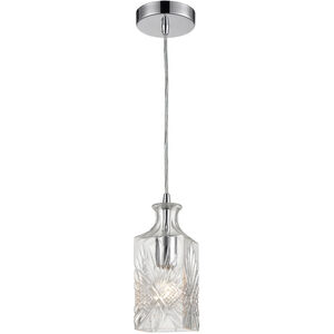 Hegins 1 Light 4 inch Chrome with Clear Mini Pendant Ceiling Light