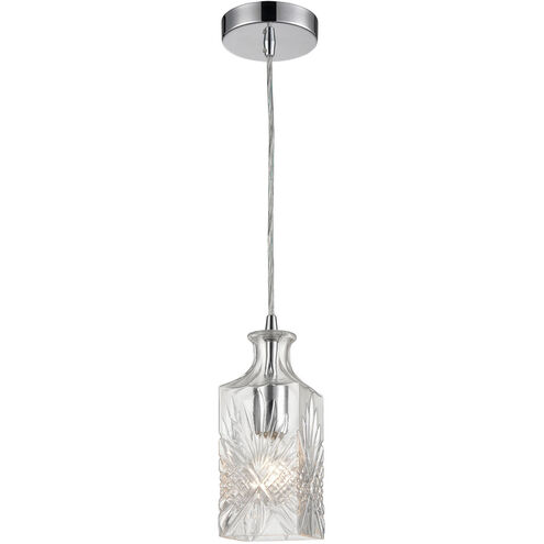 Hegins 1 Light 4 inch Chrome with Clear Mini Pendant Ceiling Light