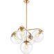 Croton 5 Light 28 inch Satin Brass Chandelier Ceiling Light