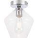 Rochester 1 Light 8 inch Chrome Flush Mount Ceiling Light