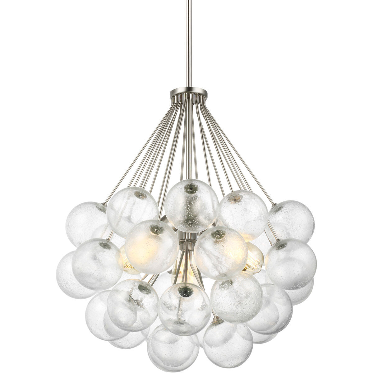 Punxsutawney 3 Light 22 inch Brushed Nickel Pendant Ceiling Light