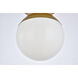 Oyster Bay 1 Light 8 inch Brass Flush Mount Ceiling Light