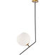 Monroe 1 Light 10 inch Black and Brass Pendant Ceiling Light