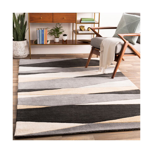 Philadelphia 48 inch Black/Cream/Taupe/Medium Gray/Butter Rugs, Wool