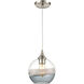 Batavia 1 Light 8 inch Satin Nickel Pendant Ceiling Light