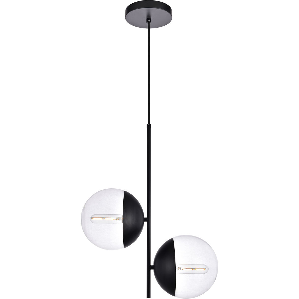 Oyster Bay 2 Light 8 inch Black Pendant Ceiling Light