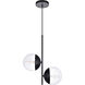 Oyster Bay 2 Light 8 inch Black Pendant Ceiling Light