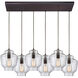 Chambersburg 6 Light 32 inch Oil Rubbed Bronze Mini Pendant Ceiling Light, Rectangular