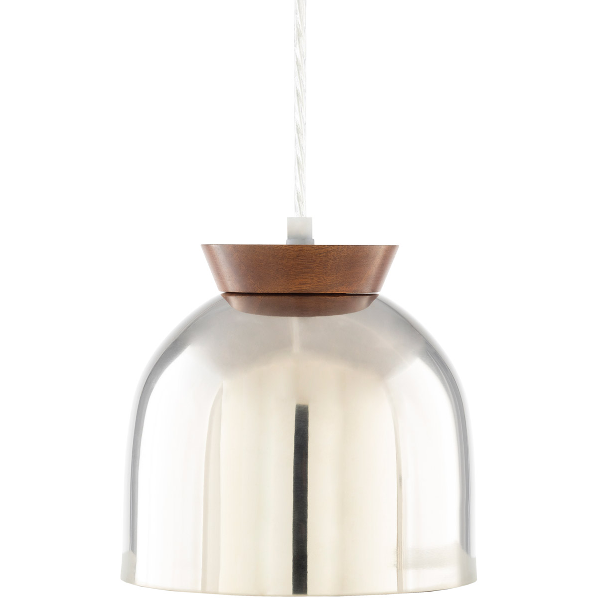 Cherrytree 1 Light 6 inch Nickel and Brown Pendant Ceiling Light