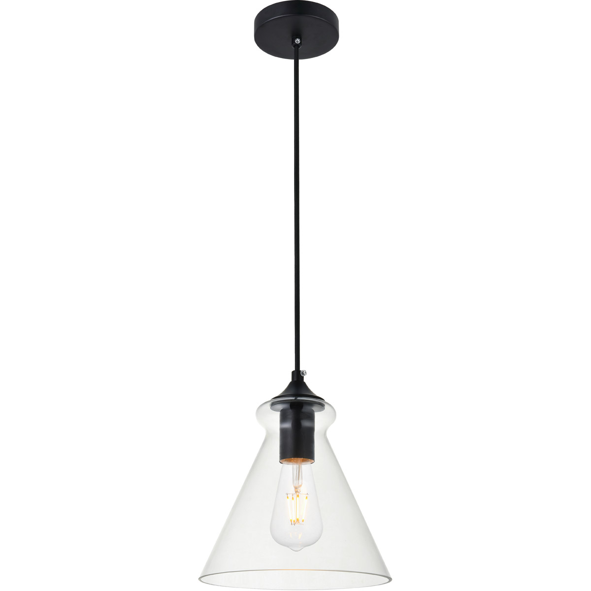 Gwynedd 1 Light 7.9 inch Black Pendant Ceiling Light