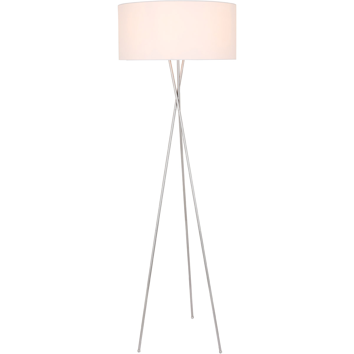 Moreau 66 inch 60 watt Silver Floor lamp Portable Light