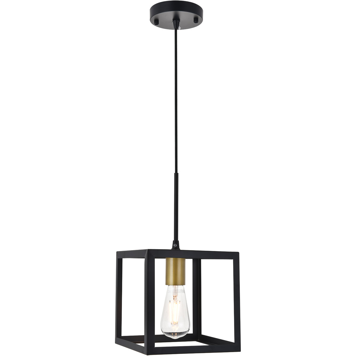 Coatesville 1 Light 7.9 inch Brass and Black Pendant Ceiling Light