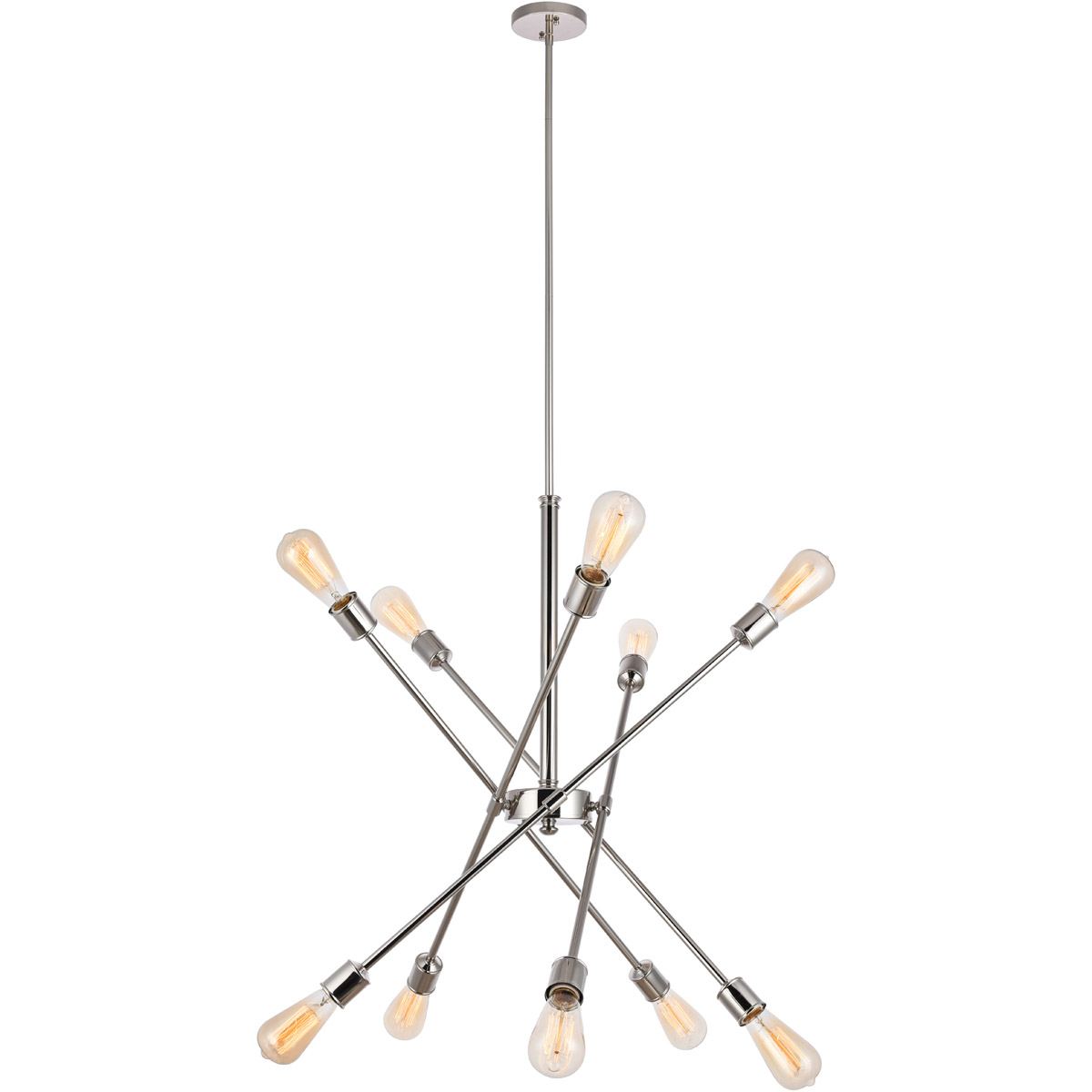 Newtown 10 Light 27.2 inch Polished Nickel Pendant Ceiling Light