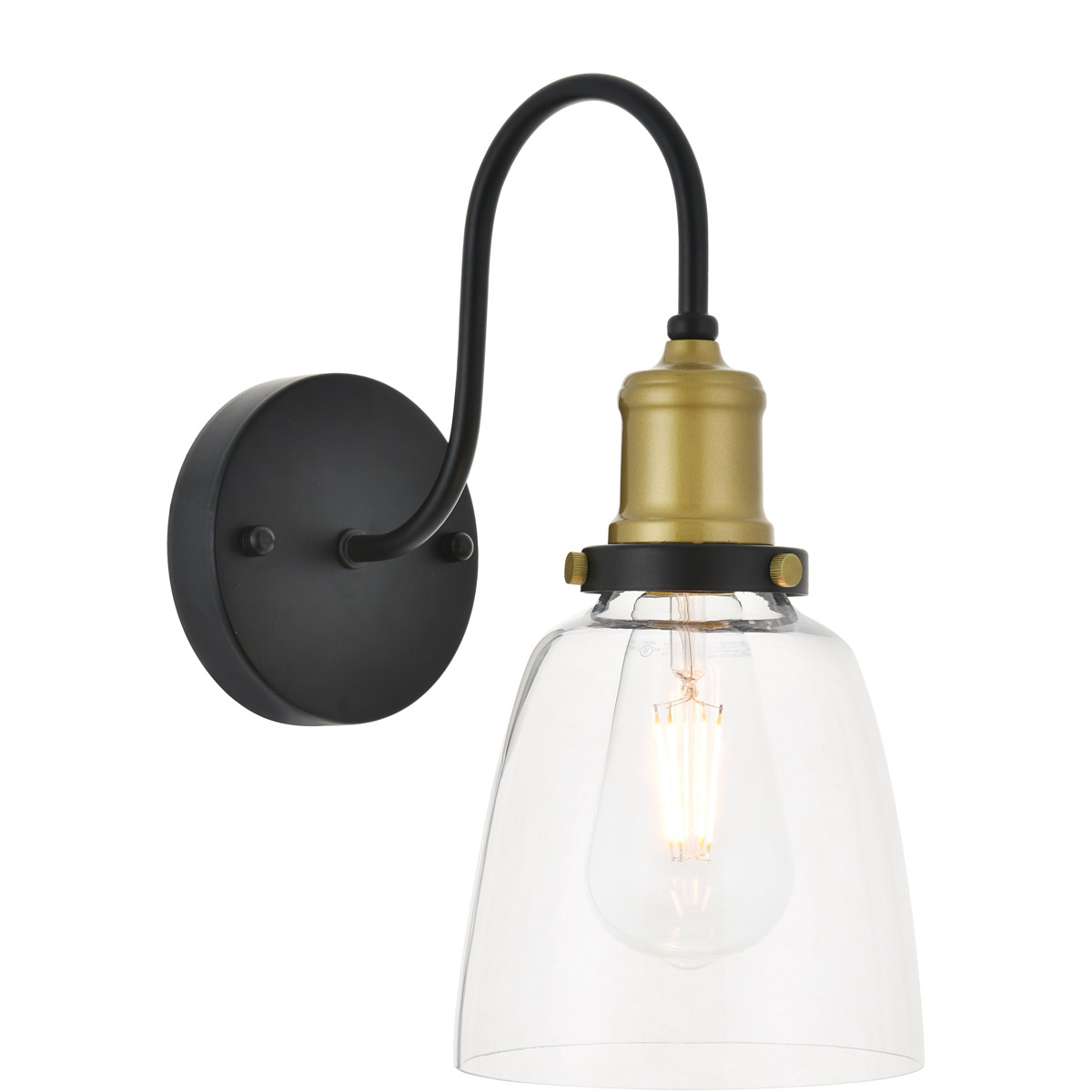 Aspinwall 1 Light 5.7 inch Brass and Black Wall Sconce Wall Light