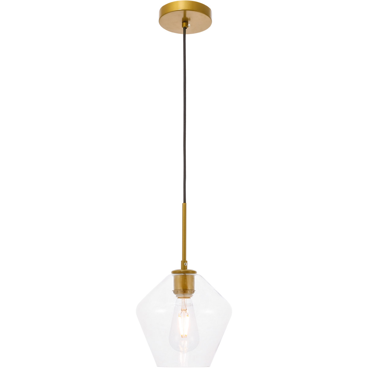 Rochester 1 Light 7.9 inch Brass Pendant Ceiling Light