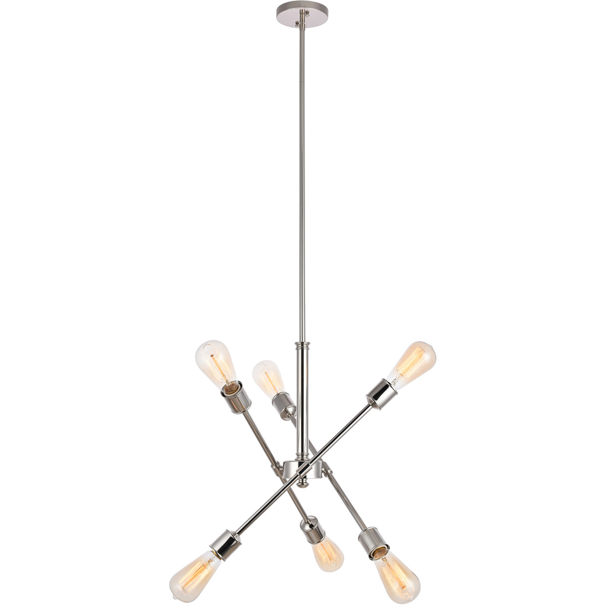 Newtown 6 Light 17.1 inch Polished Nickel Pendant Ceiling Light