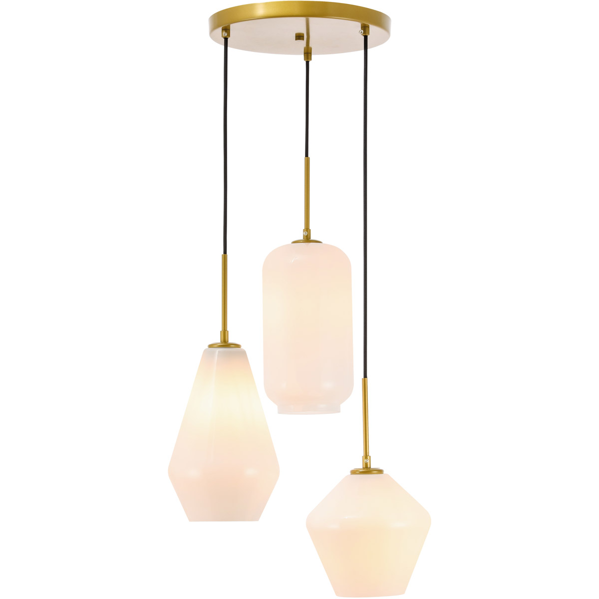 Rochester 3 Light 17.3 inch Brass Pendant Ceiling Light