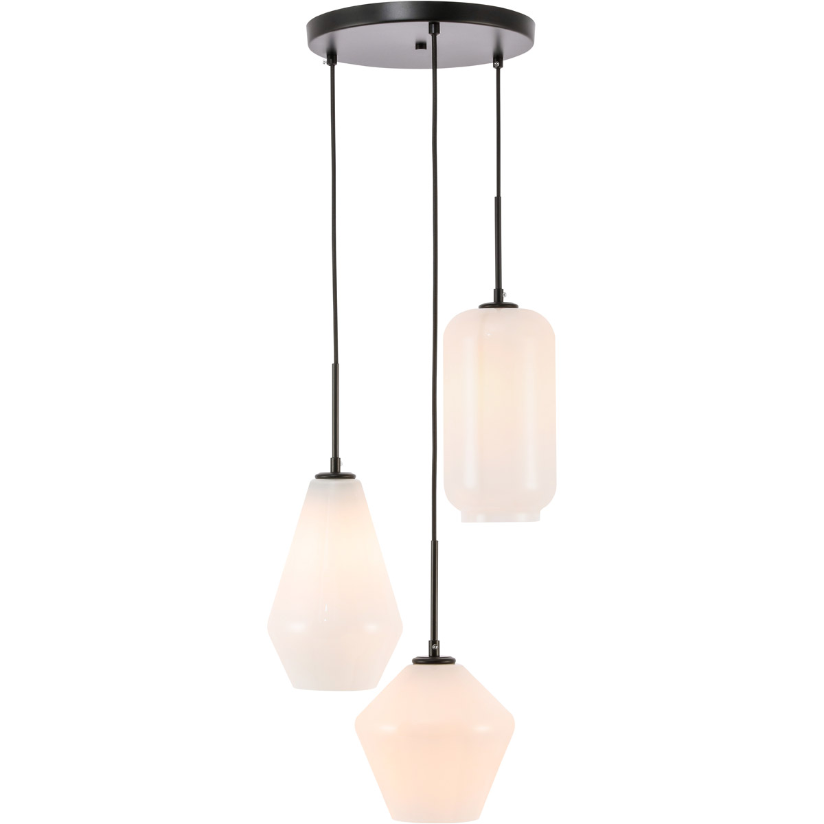 Rochester 3 Light 17.3 inch Black Pendant Ceiling Light