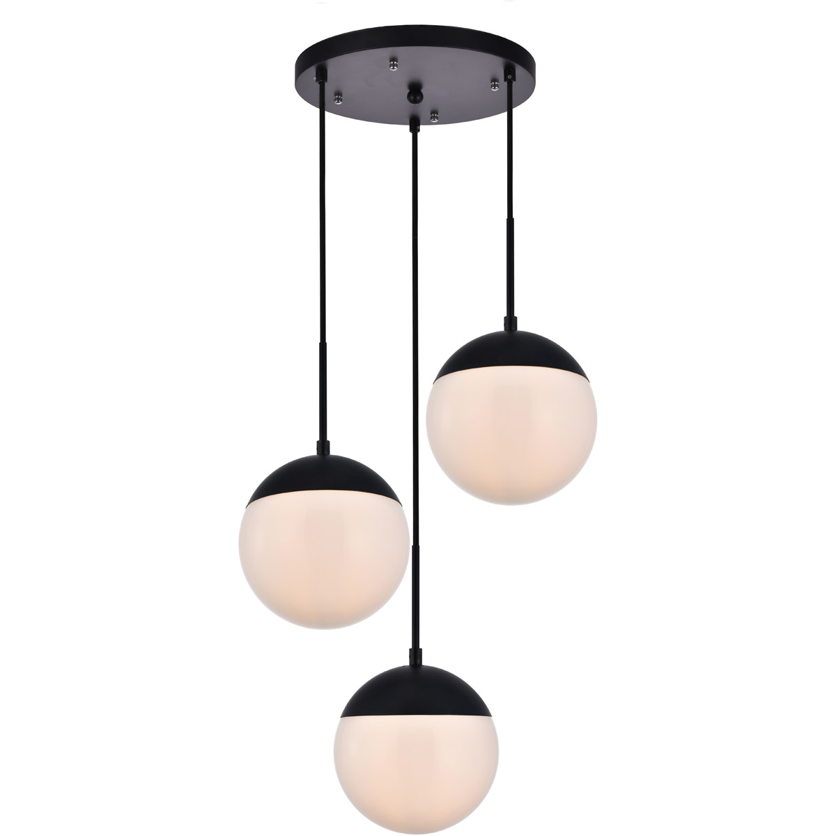 Oyster Bay 3 Light 18 inch Black Pendant Ceiling Light
