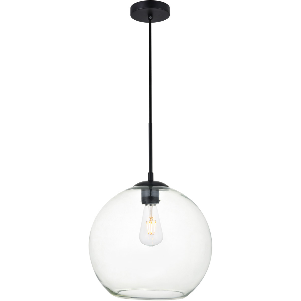 Huntington 1 Light 11.8 inch Black Pendant Ceiling Light