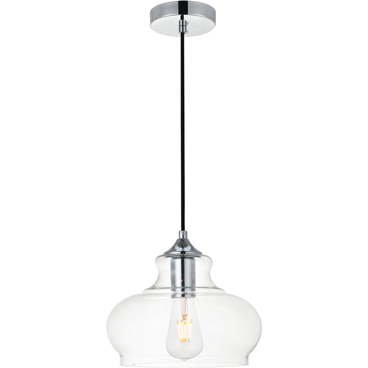 Gwynedd 1 Light 9.4 inch Chrome Pendant Ceiling Light