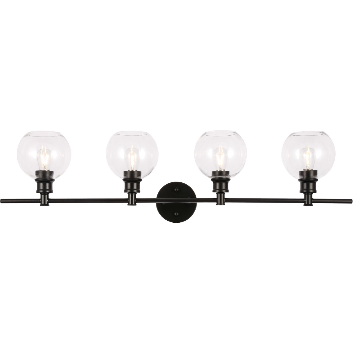 Syracuse 4 Light 37.6 inch Black Wall sconce Wall Light