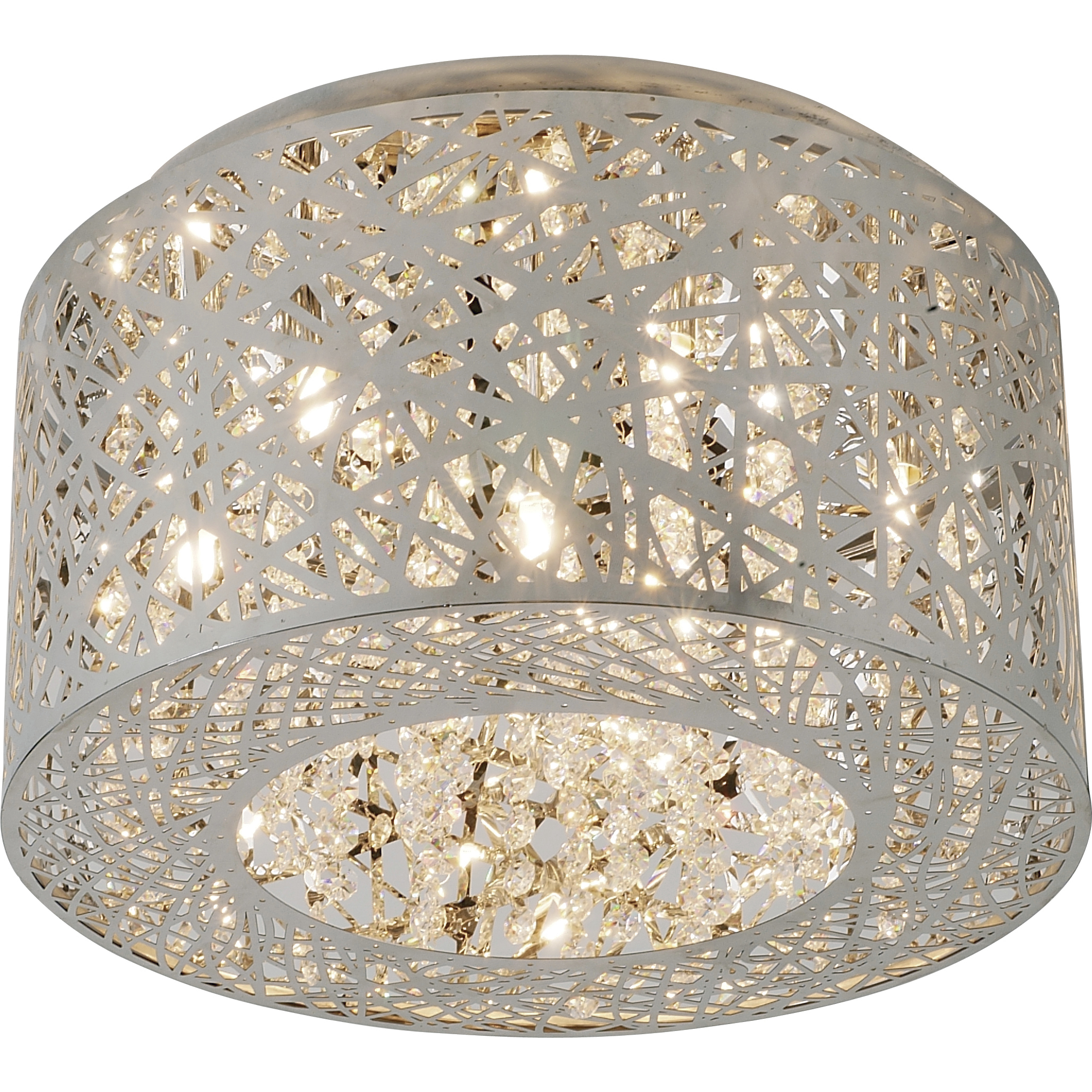 Troy 7 Light 15.75 inch Polished Chrome Flush Mount Ceiling Light