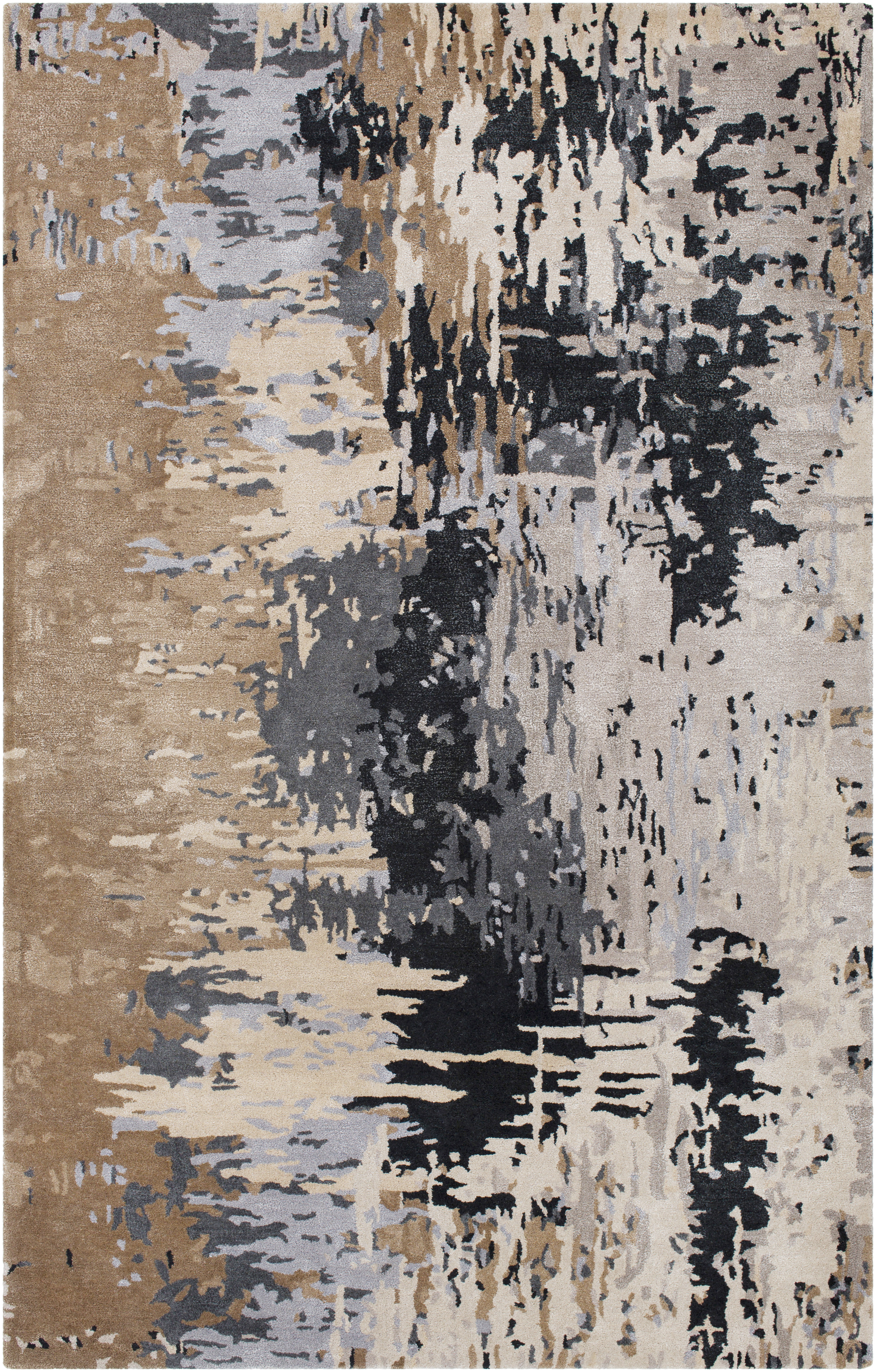 Utica 63 X 39 inch Light Brown Rug, Rectangle