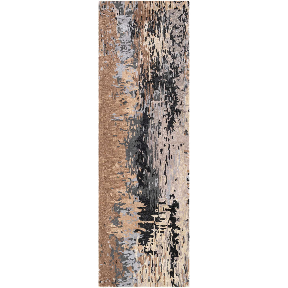 Utica 96 X 30 inch Light Brown Rug, Runner