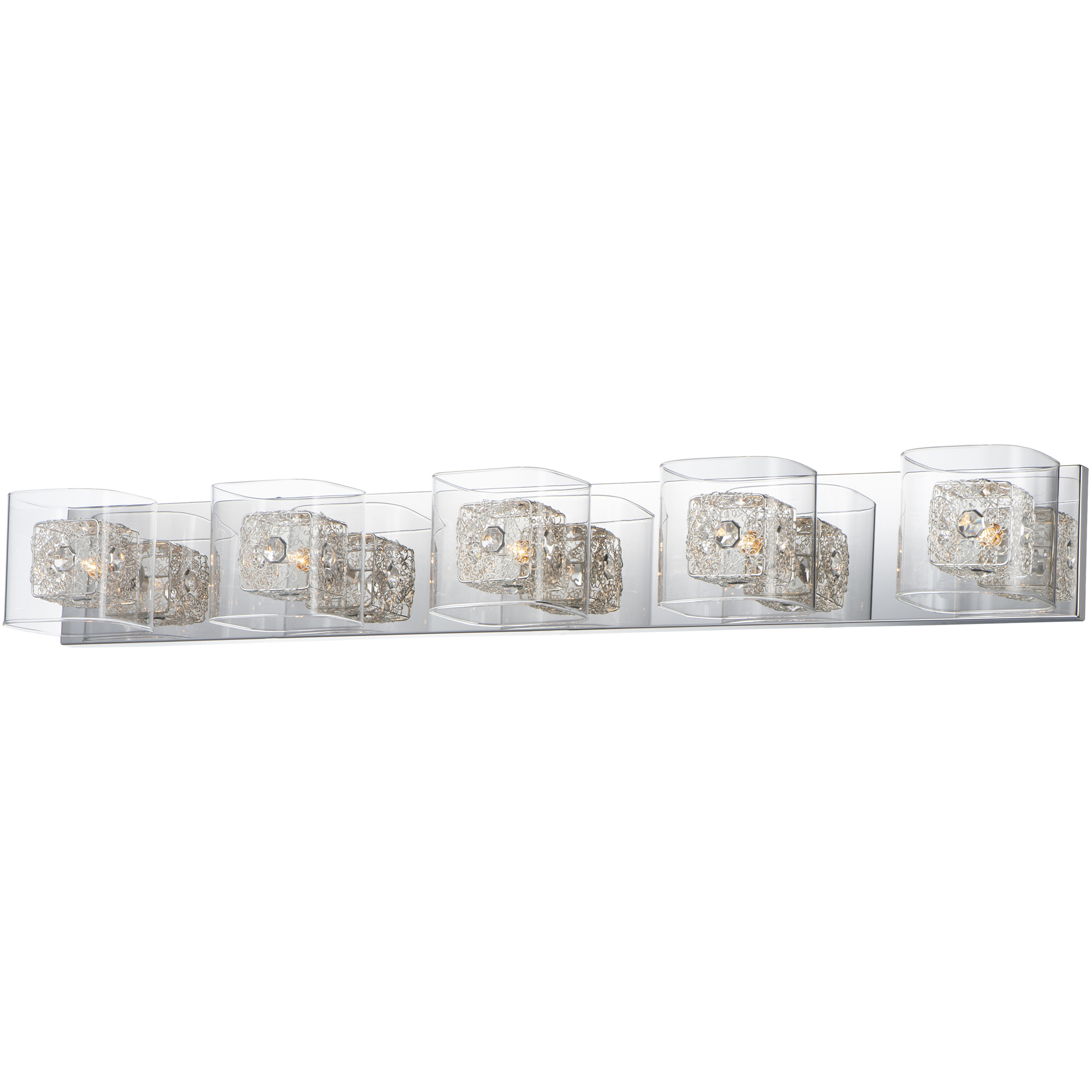 Westbury 5 Light 39 inch Polished Chrome Bath Vanity Light Wall Light