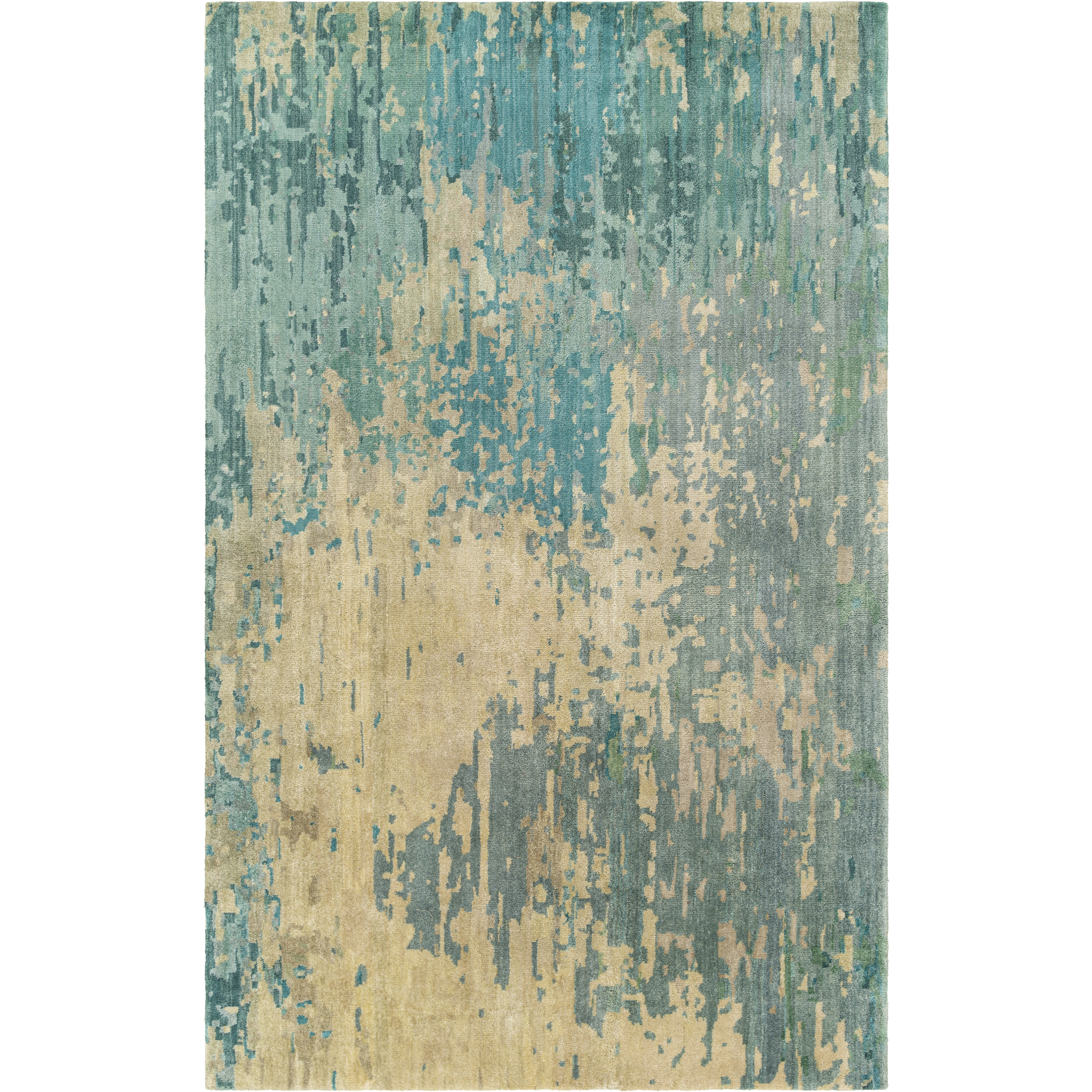 Windsor 36 X 24 inch Teal Rug, Rectangle