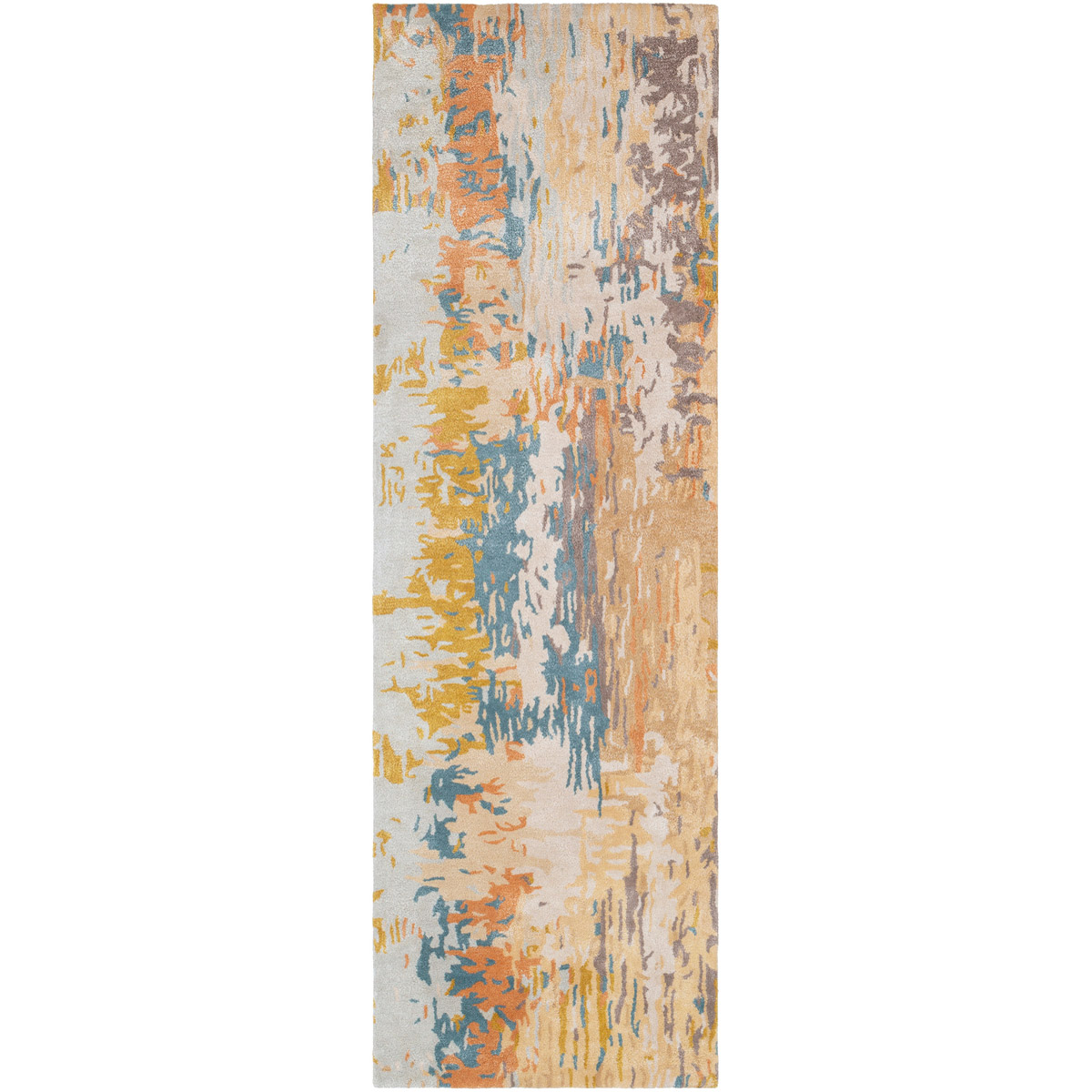 Utica 36 X 24 inch Camel/Light Gray/Teal/Khaki/Mustard Rugs, Rectangle