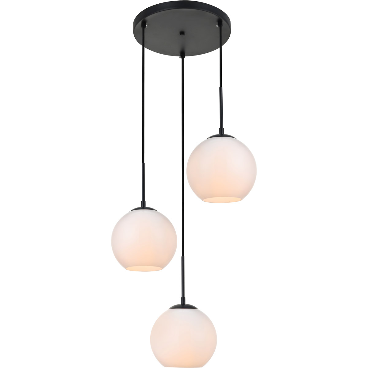 Huntington 3 Light 18.1 inch Black Pendant Ceiling Light