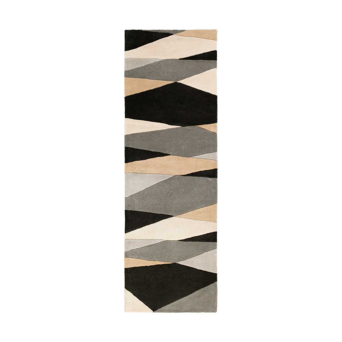 Philadelphia 72 X 48 inch Black/Cream/Taupe/Medium Gray/Butter Rugs, Wool