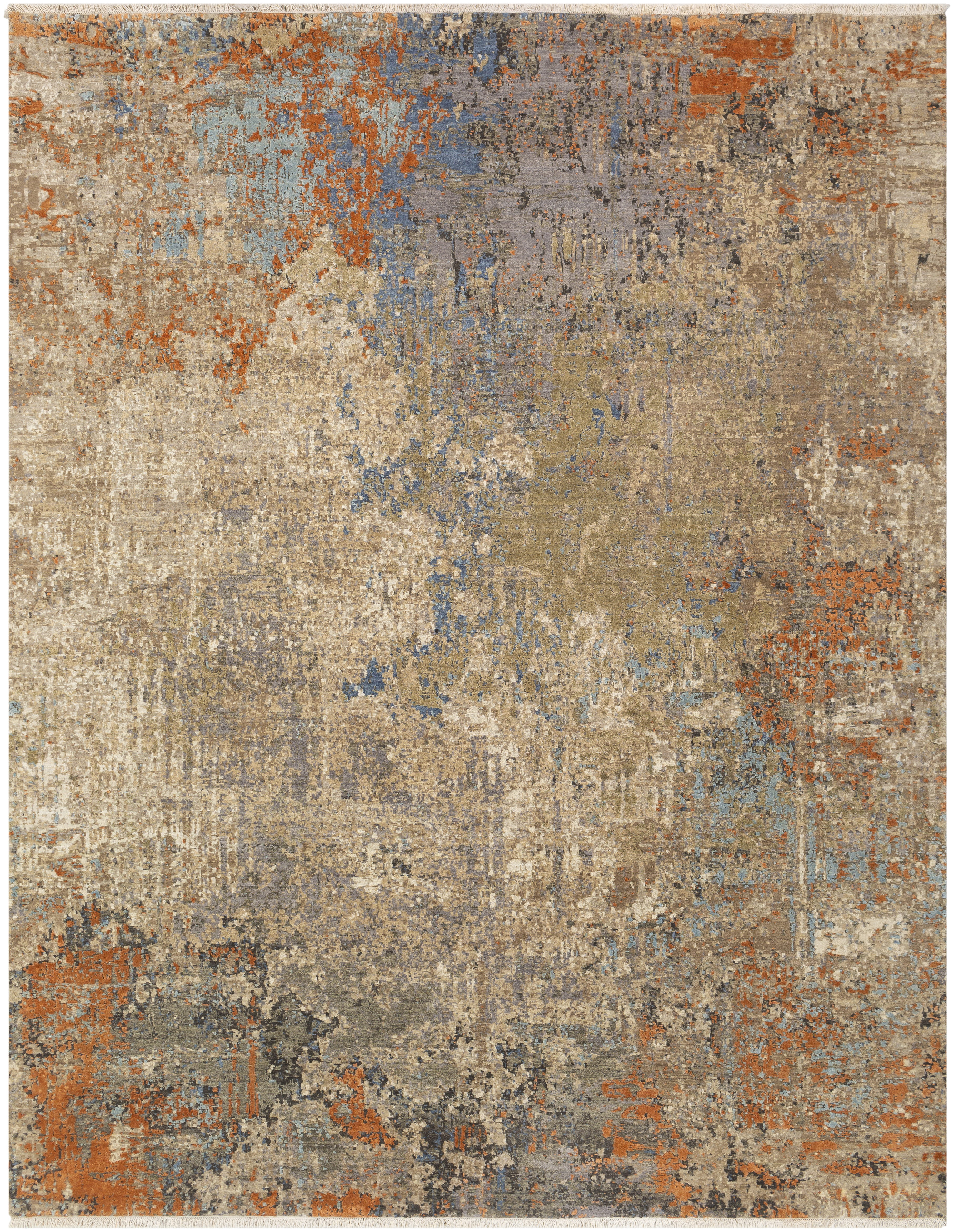 Kiryas 120 X 96 inch Olive Rug, Rectangle