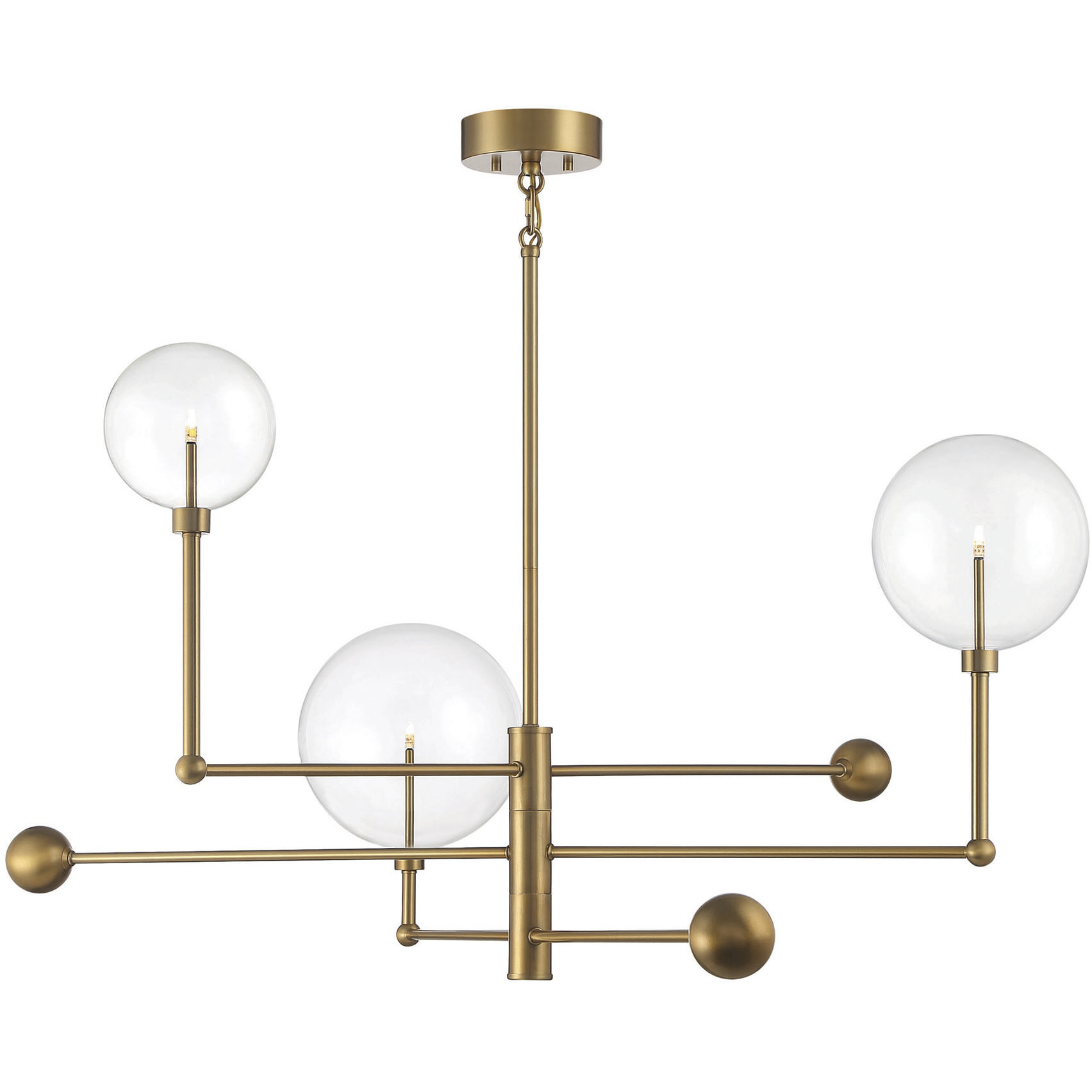 Lumenfold Adjustable Orb ChandelierLumenfold 46 inch Natural Brass Chandelier Ceiling Light