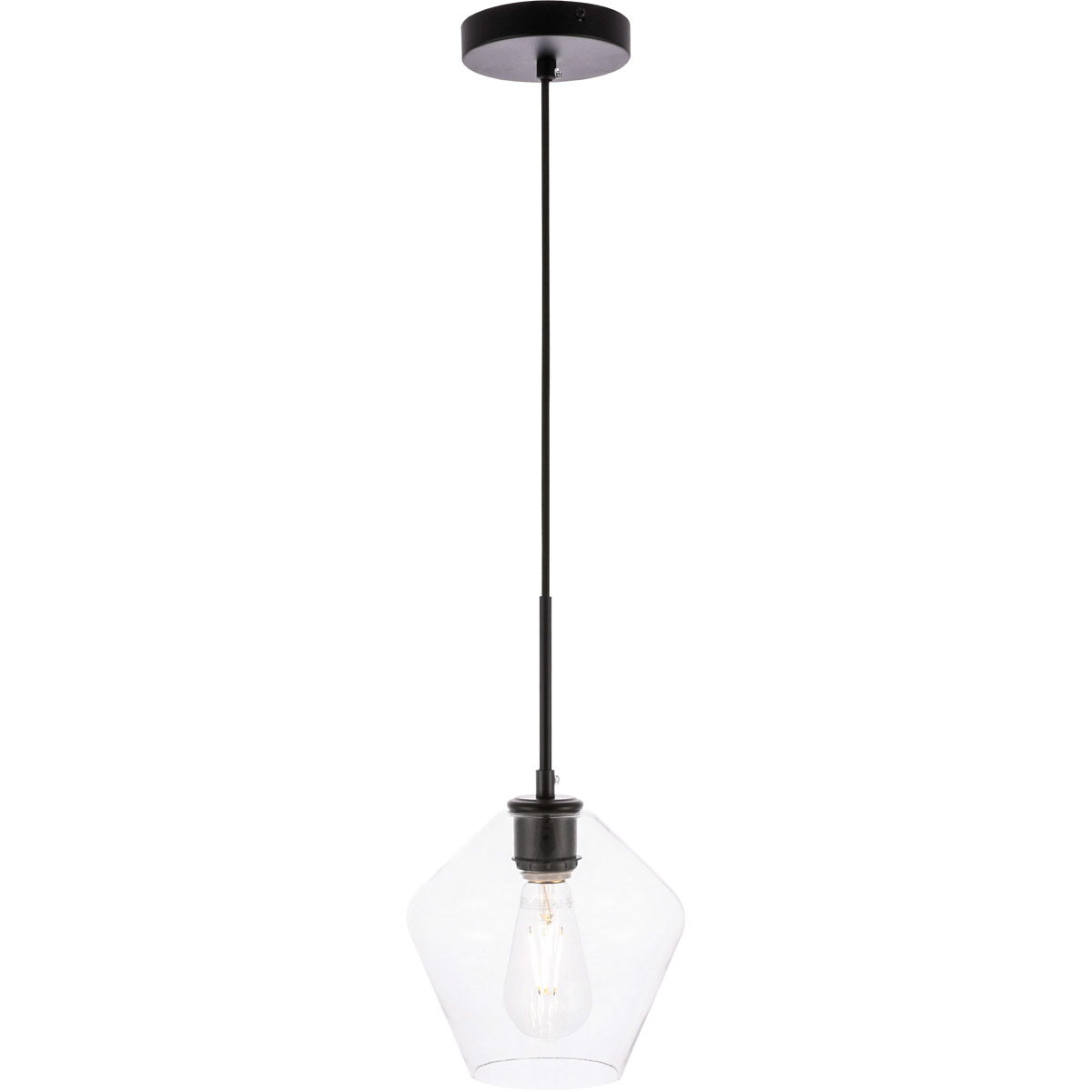 Rochester 1 Light 7.9 inch Black Pendant Ceiling Light