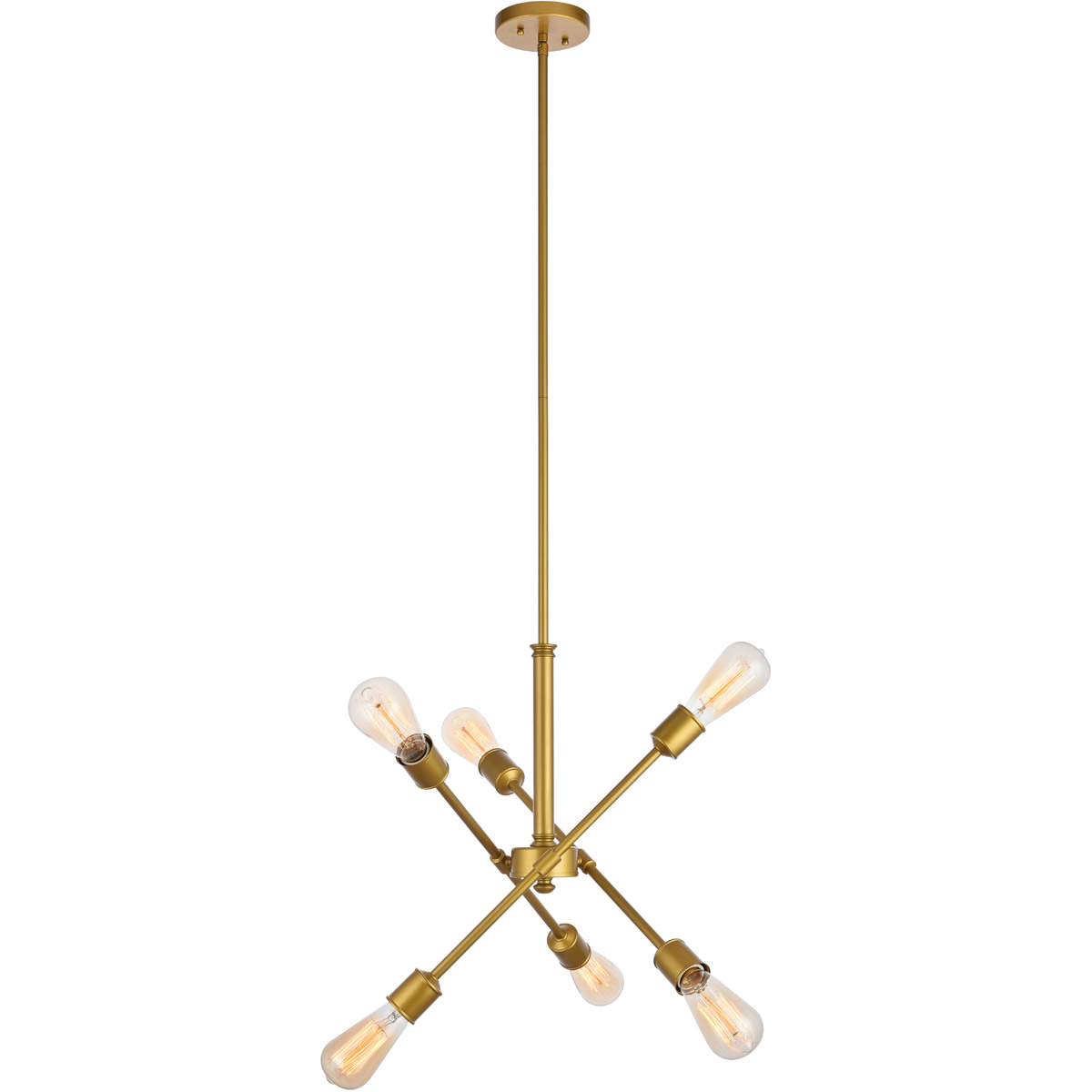 Newtown 6 Light 17.1 inch Brass Pendant Ceiling Light