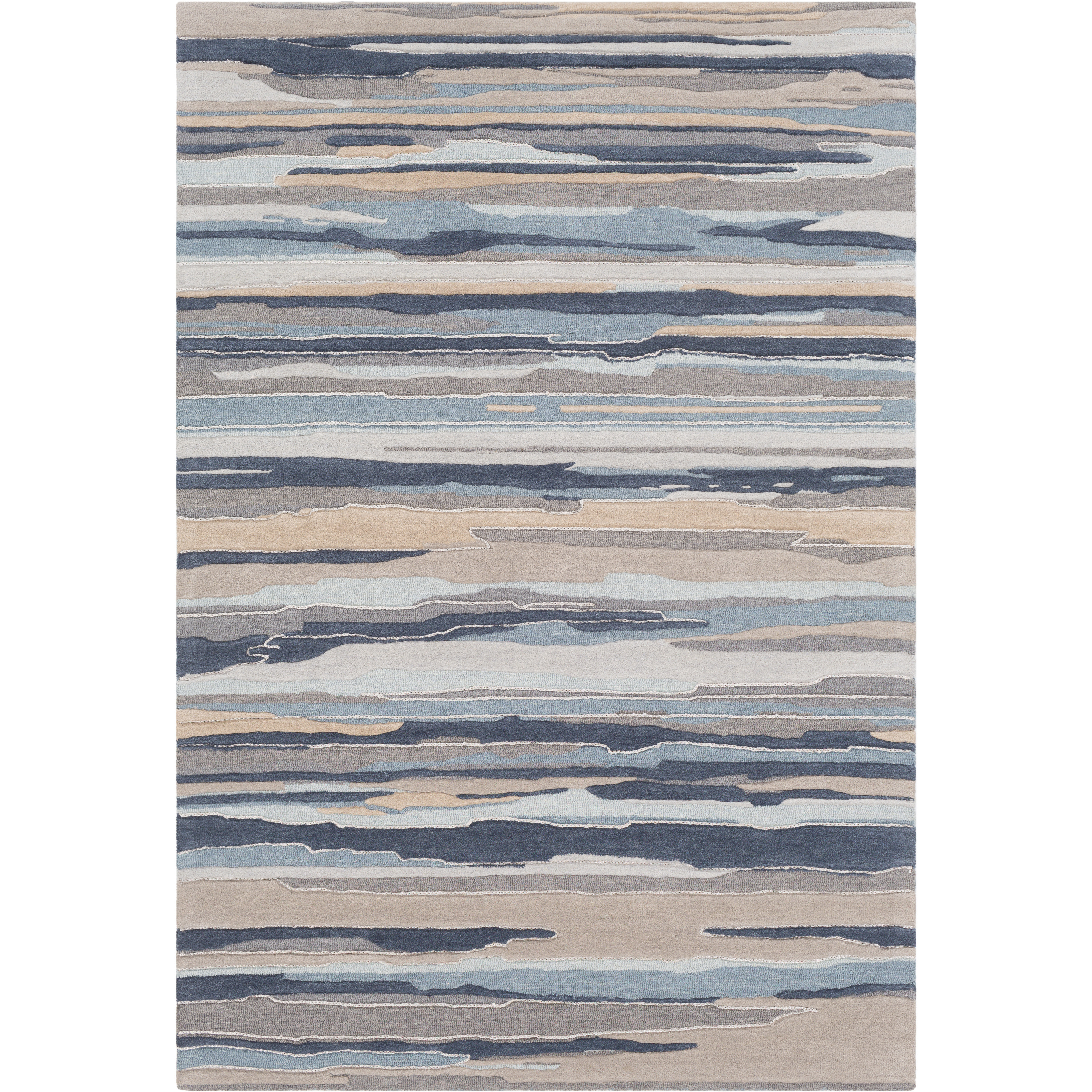 Easton 90 X 60 inch Dark Blue Rug, Rectangle