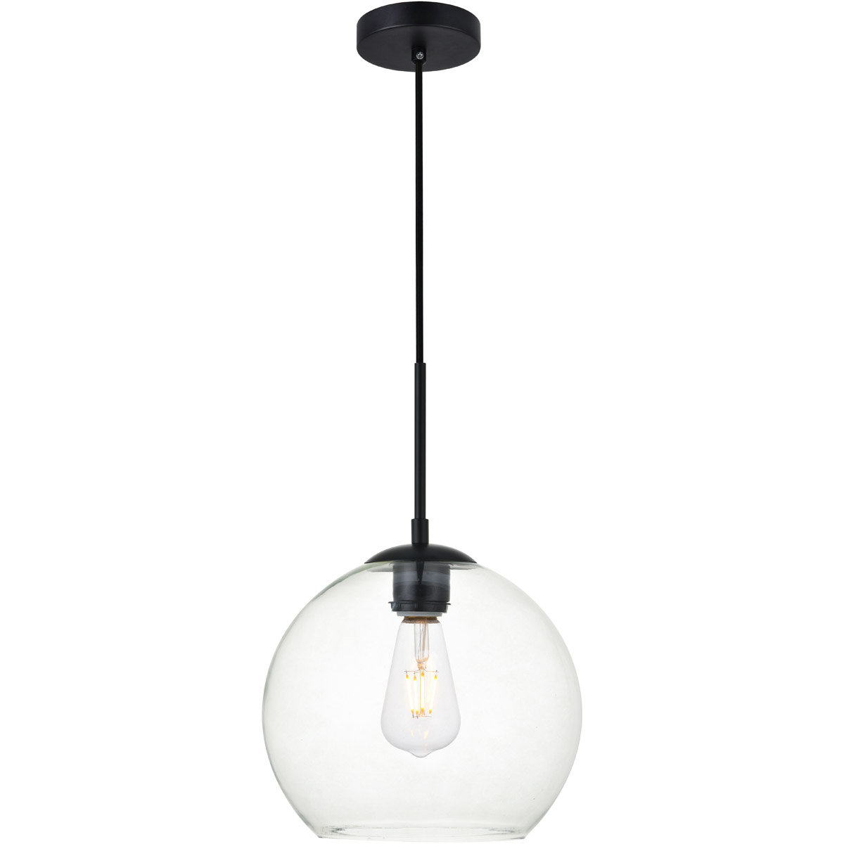 Huntington 1 Light 9.8 inch Black Pendant Ceiling Light