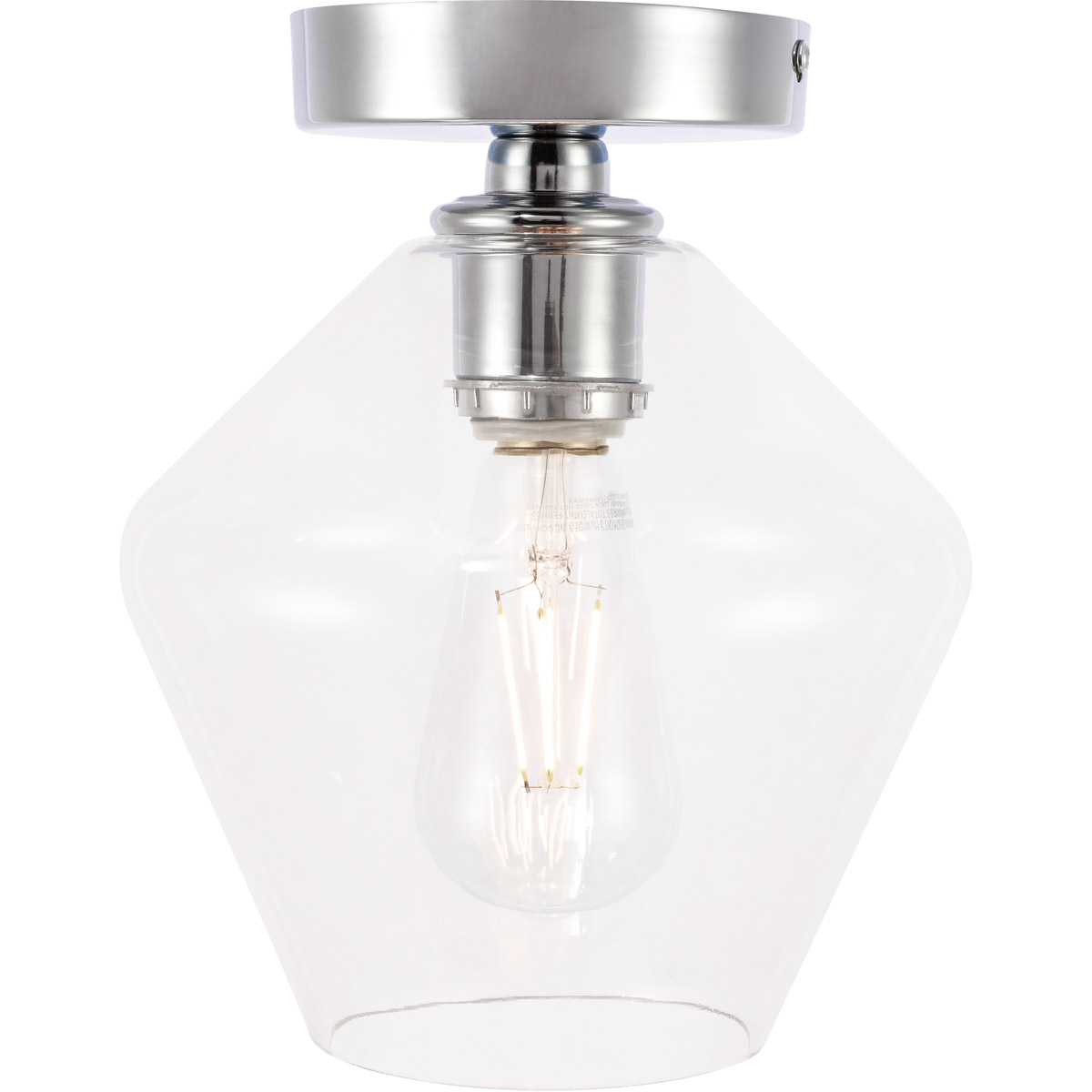 Rochester 1 Light 7.9 inch Chrome Flush Mount Ceiling Light