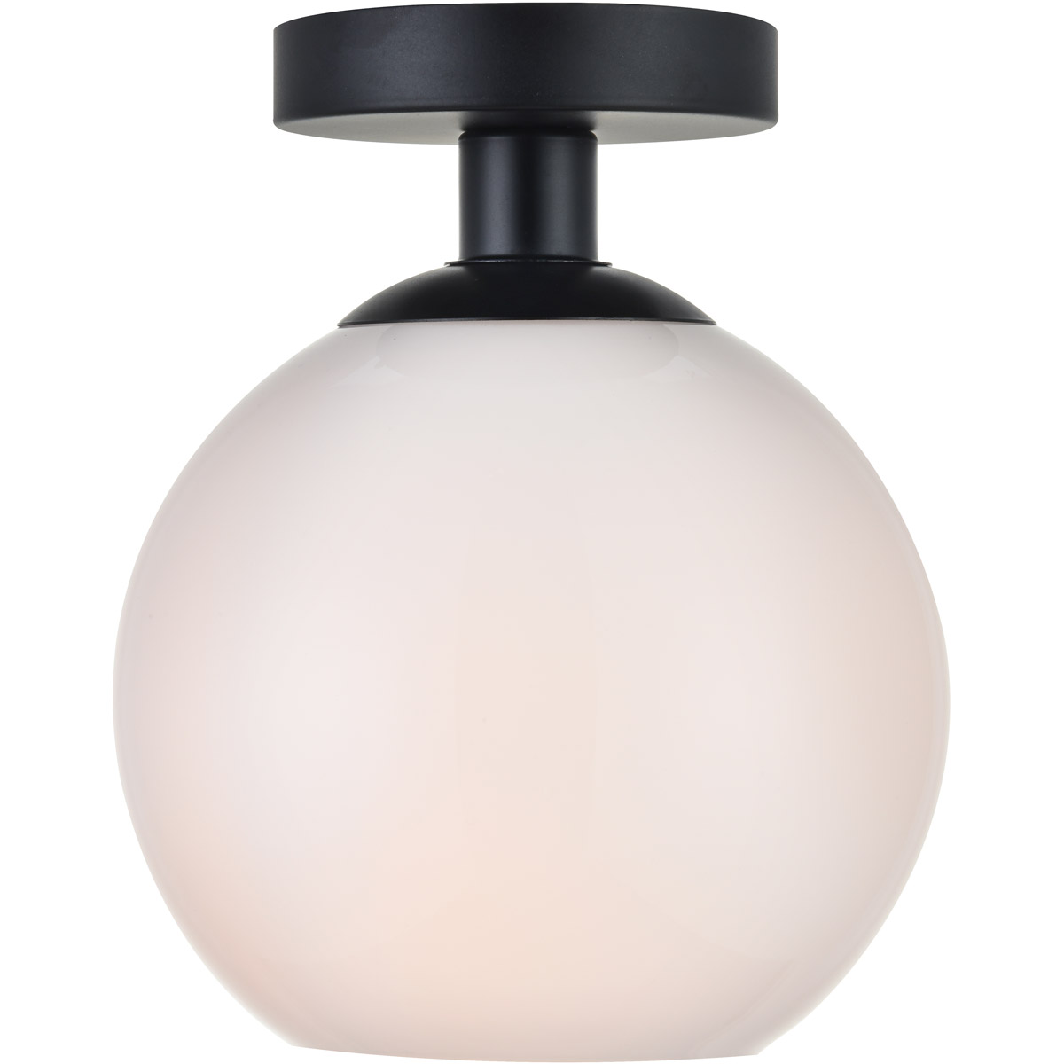 Huntington 1 Light 7.9 inch Black Flush Mount Ceiling Light