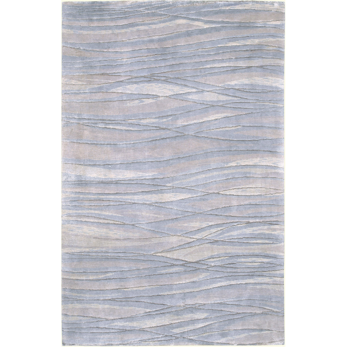 Falls 96 X 60 inch Denim/Taupe/Khaki/Ivory/Camel Rugs, Semi-Worsted New Zealand Wool and Viscose