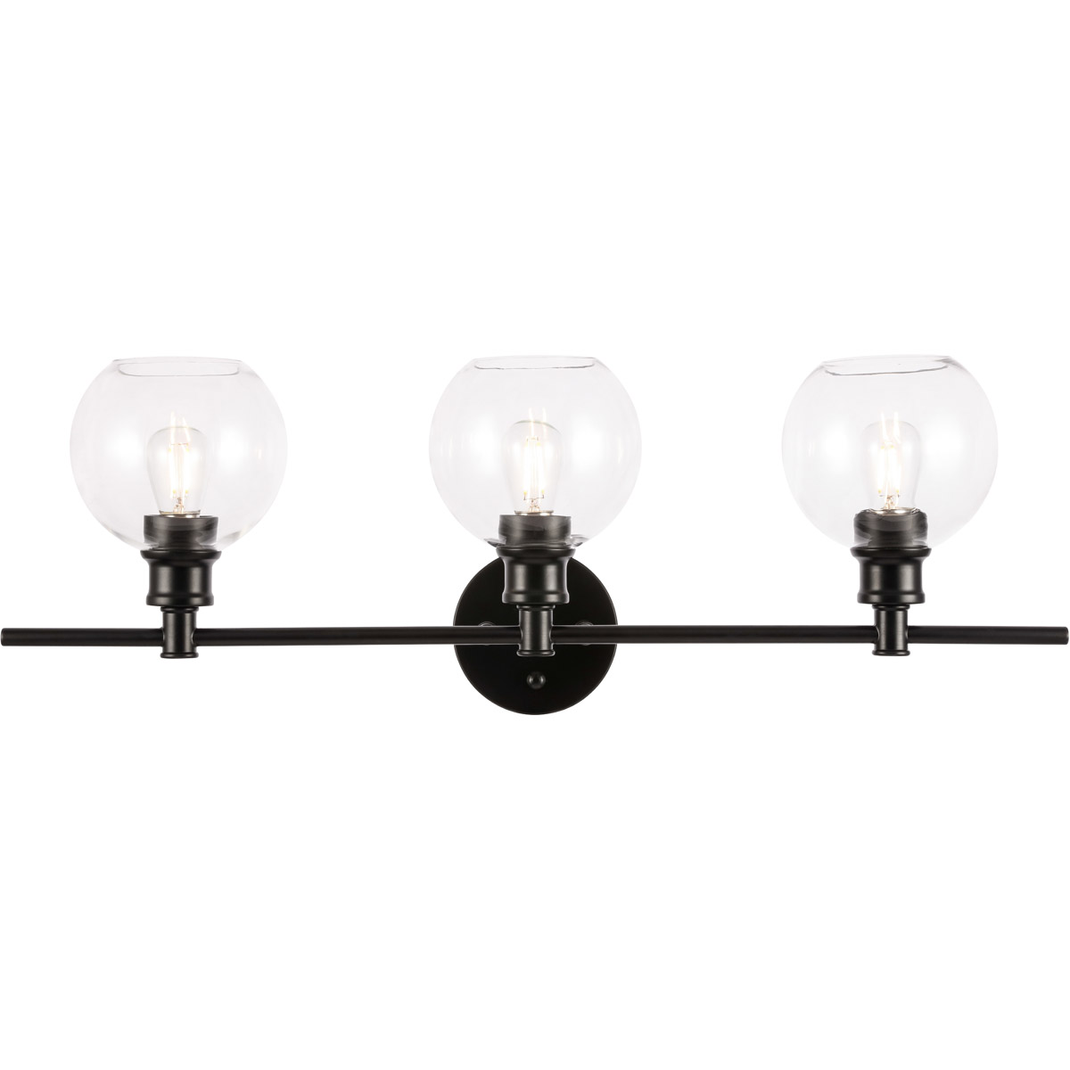 Syracuse 3 Light 28.1 inch Black Wall sconce Wall Light
