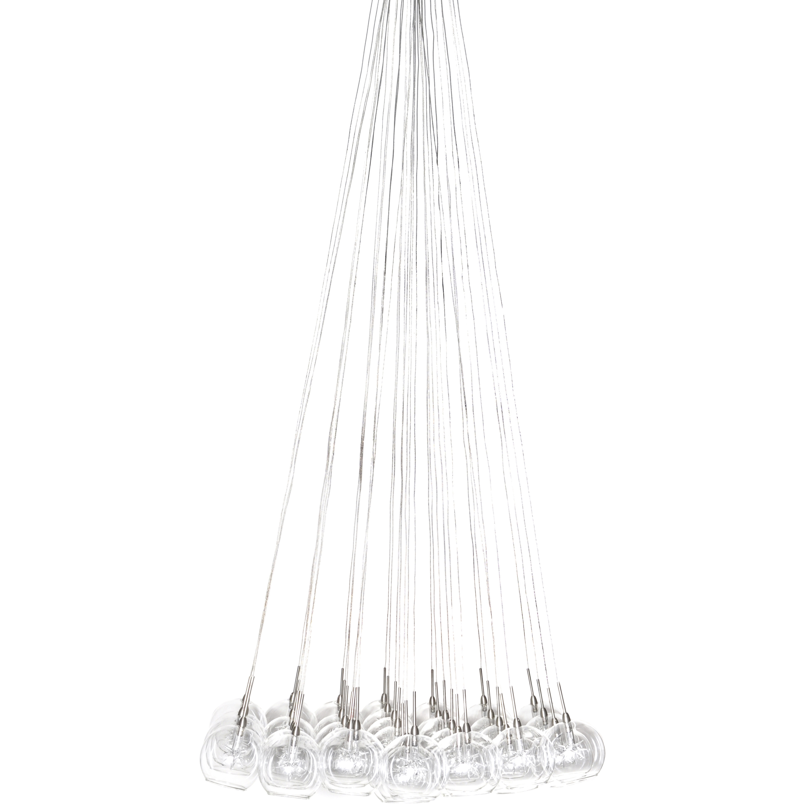 Bushkill 37 Light 33 inch Satin Nickel Multi-Light Pendant Ceiling Light