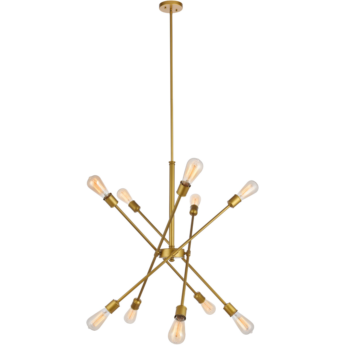 Newtown 10 Light 27.2 inch Brass Pendant Ceiling Light