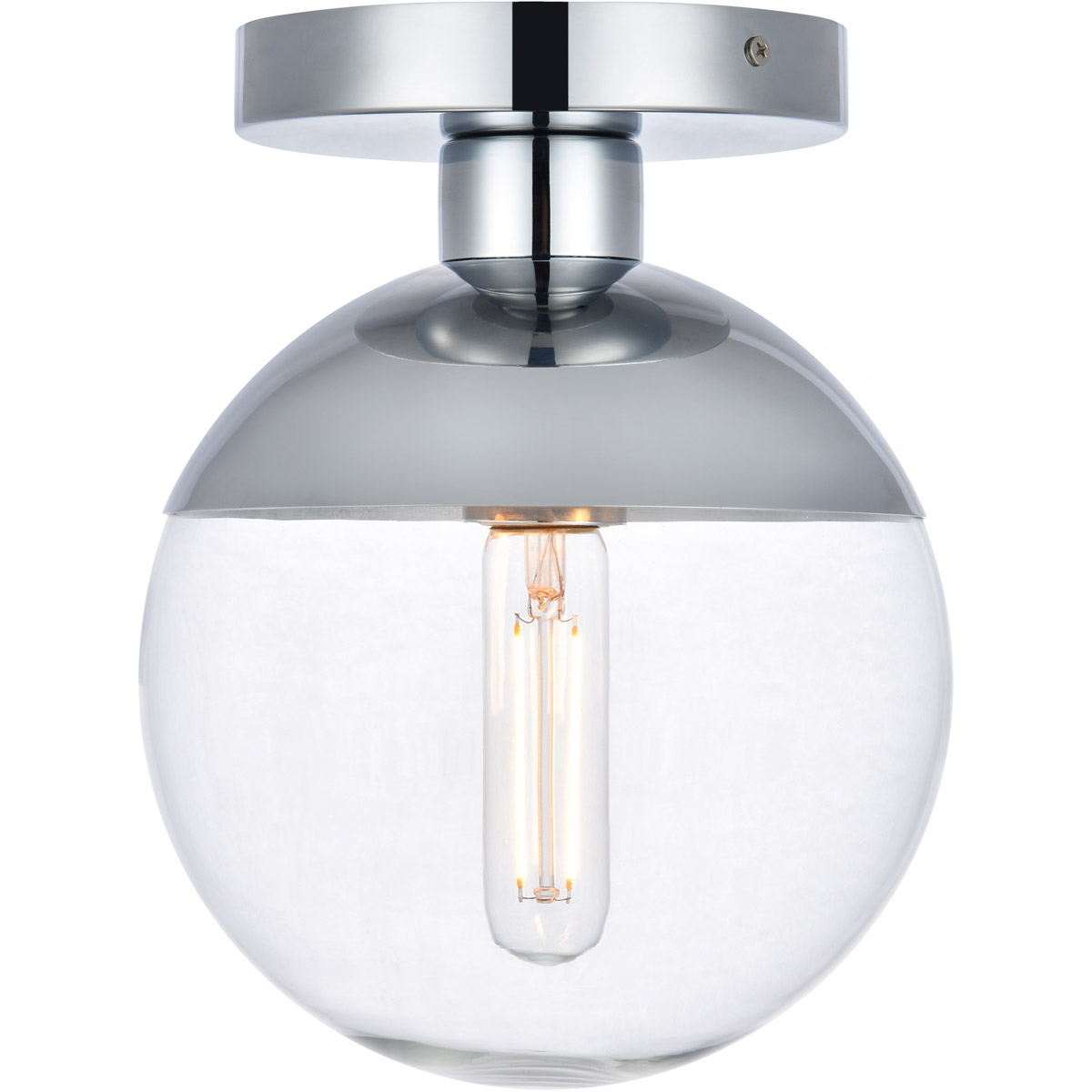 Oyster Bay 1 Light 8 inch Chrome Flush Mount Ceiling Light