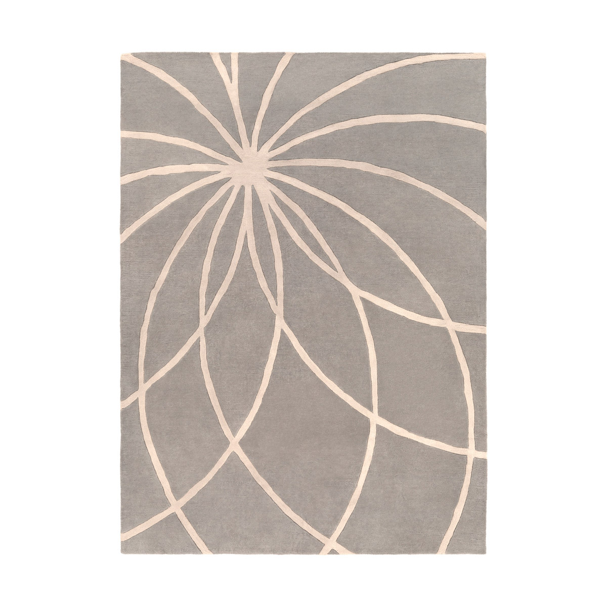 Philadelphia 132 X 96 inch Medium Gray/Cream Rugs, Wool