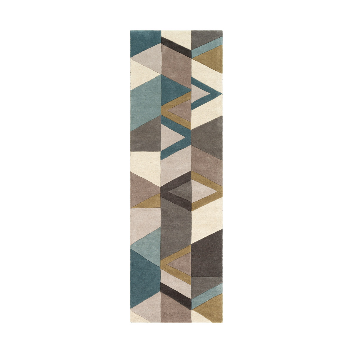 Philadelphia 96 X 30 inch Teal/Sage/Tan/Taupe/Charcoal/Cream/Camel Rugs, Runner